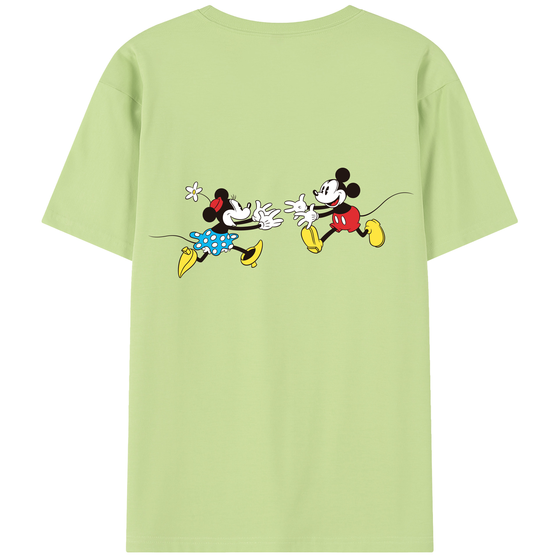（画像用） ミッキーマウス Mickey Mouse 綿100％半袖Tシャツ（背面プリント）